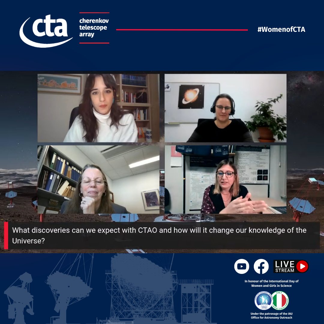 ctao_universe's tweet image. 👩‍🚀Last week, we hosted the #WomenofCTA event live, and we could have stayed for hours talking to Lucy, Heike and Elisabetta! 
If you're looking for a relaxing, yet mentally stimulating, #weekendplan, you can now watch the event on our YouTube channel 🍿📽️
youtube.com/watch?v=Yg8TmH…