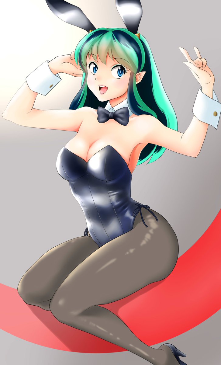 ラム・インベーダー(うる星やつら) 「#太ももは太いから太ももっていうんだよ  むちむちな太もも大好きです(*'ω`)」|七緒双葉@Skeb募集してますのイラスト