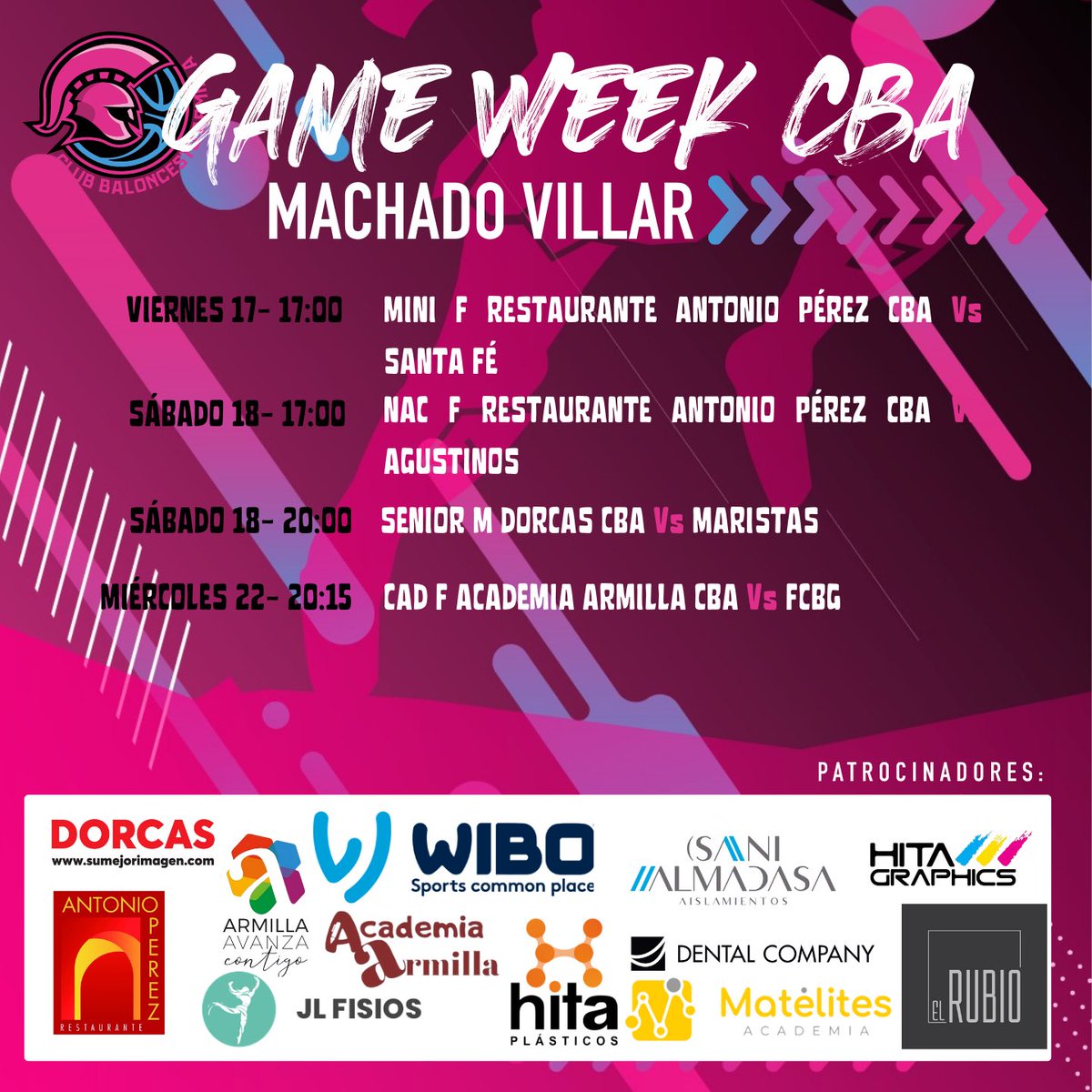 ARMILLACB's tweet photo. 🏀 Cartel para este #FindeCBA.
Una semana más, volvemos a las canchas.
⚔️Esta semana, nuestro Nacional Femenino se la vuelve a jugar en casa, frente a @cpagustinos https://t.co/QdbEUXRANC