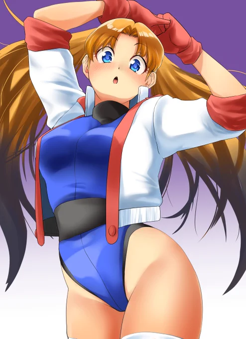 ニューマンアスレチックスのシャロンさん。新調したPCのクリスタで描きました。シャロンさんは太ももむちむちで大変素晴らしいですが、ゲームのドット絵でこの肉感を表現されていて感服致します(*'ω`) 