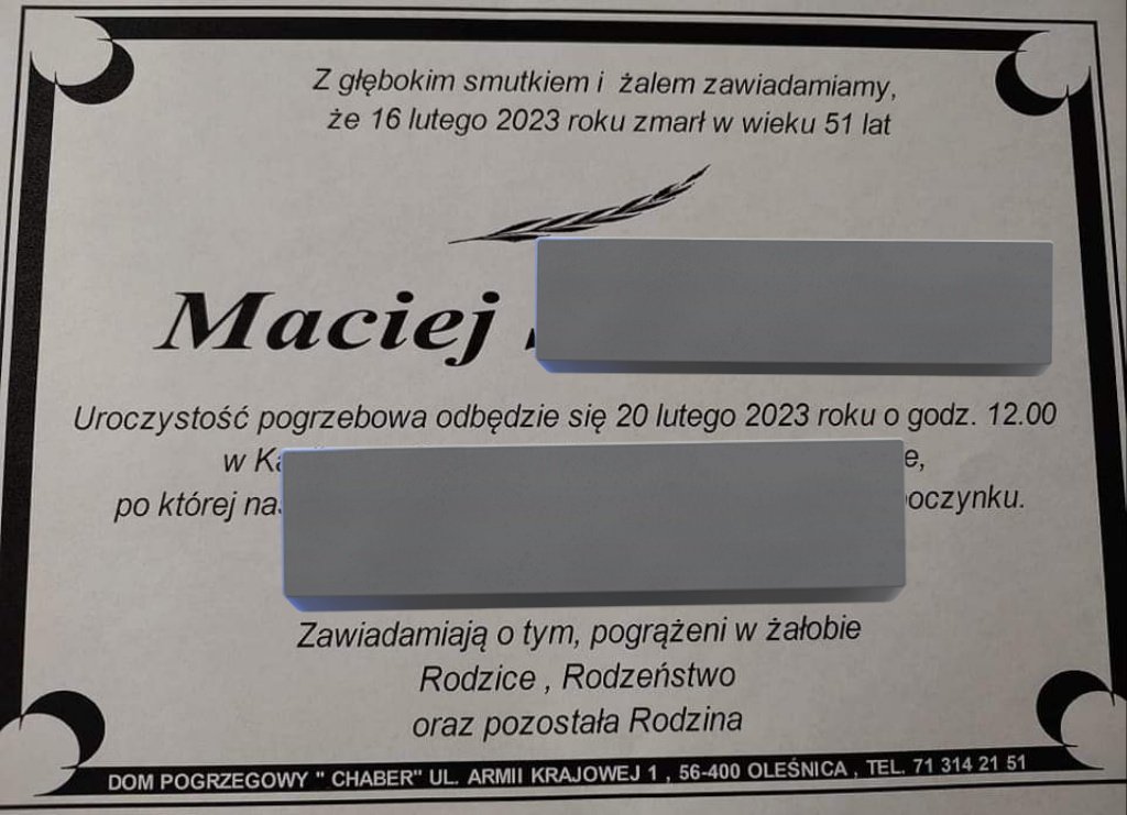 I'm sorry my uncle has died so I might be off / more snappy and away for the funeral (if I can make it to Poland for it)