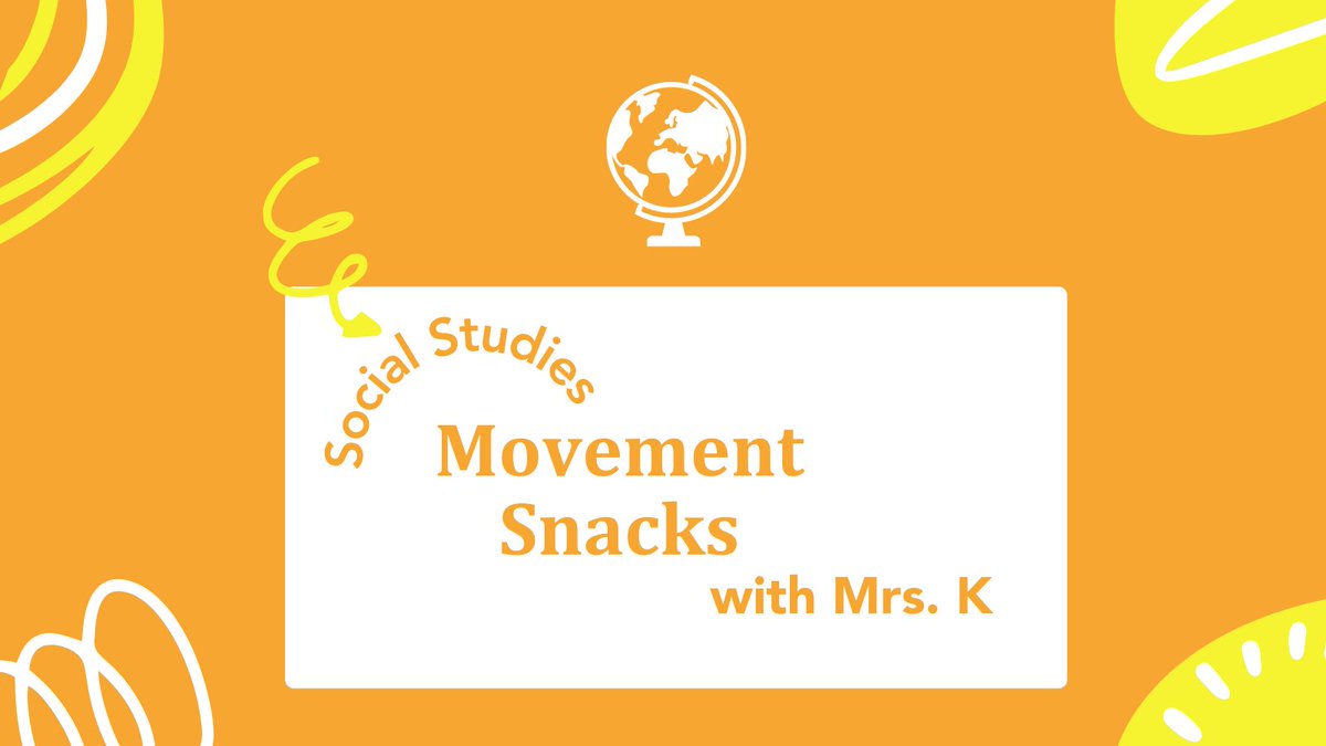 getwalkabouts's tweet photo. Looking for bite-sized ways to integrate movement into your social studies lessons? We hope you'll try Movement Snacks with Mrs. K and get your pre-K to 2nd grade students moving as they learn!

#movementsnacks #moveandlearn #activekidsdobetter https://t.co/Zg37JHC7rB
