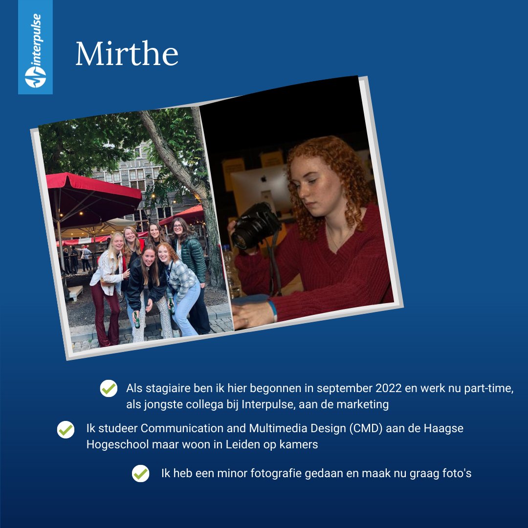 Interpulse's tweet photo. Tijd voor meet the team! Wij laten graag zien wie de mensen zijn achter Interpulse. ICT is mensenwerk. Onze jongste collega studeert nog en werkt bij Interpulse aan de marketing. #meettheteam #ictismensenwerk #interpulse https://t.co/mjckXeoWU2
