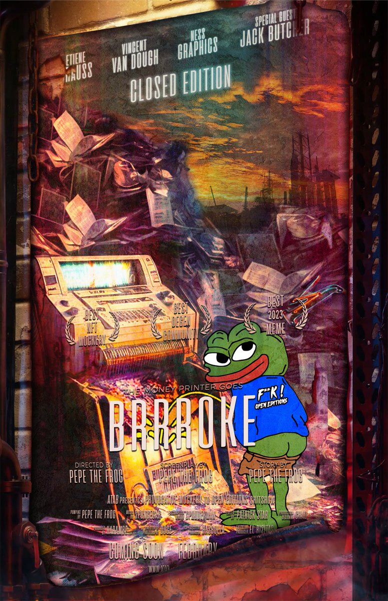 MINT IS FOCKIN LIVE ⬇️

app.manifold.xyz/c/M0N3Y-PR1NT3…

Special perkz for special ID numberz. Guess which ones👀

+ special perkz for first 5 people to find Easter Egg and 2nd drop clues in the artwork.

<a href="/Ness_Graphics/">NessGraphics.eth</a> WE PISS ON YOUR PRINTER🖕🏻🐸
