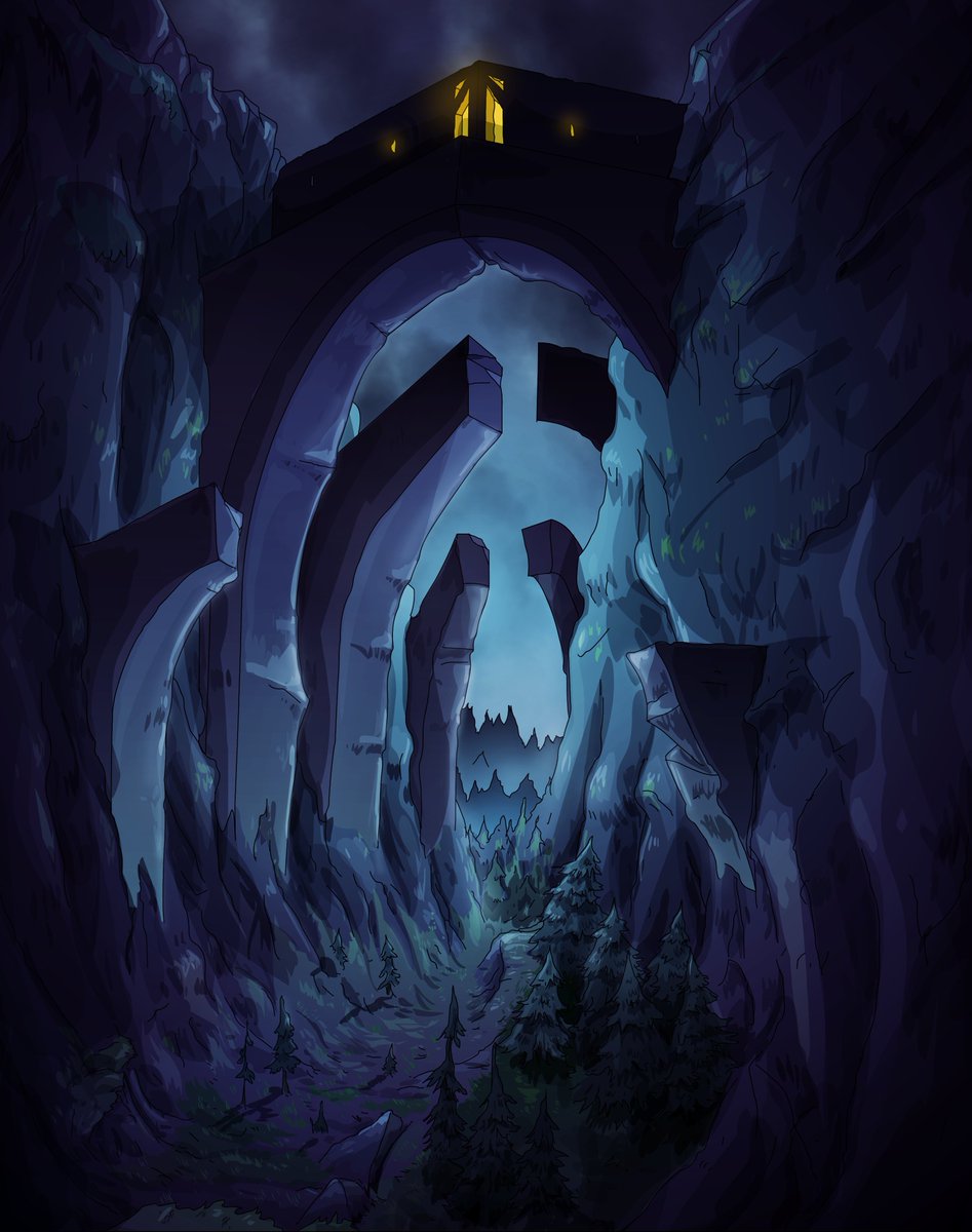Sanctum of Broghlt #art #illustration #boardgames #graphicnovel #fantasy #world #yantriart #landscape