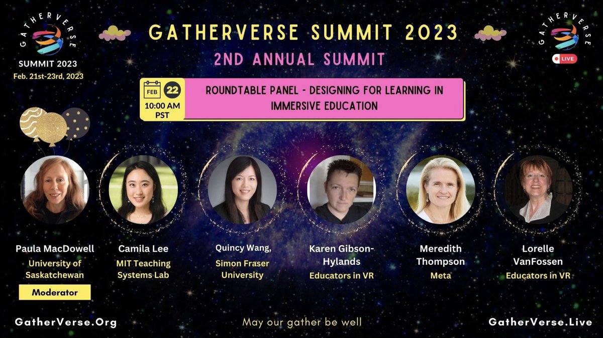 paulamacdowell's tweet image. We are thrilled to share our passion  for building a humanity-first metaverse. Designing XR for the good of all people and the planet.

Please join us ✨✨✨
GatherVerse Summit 2023. Free tickets are still available.

gatherverse.org/gv2023

#immersiveeducation #gatherverse