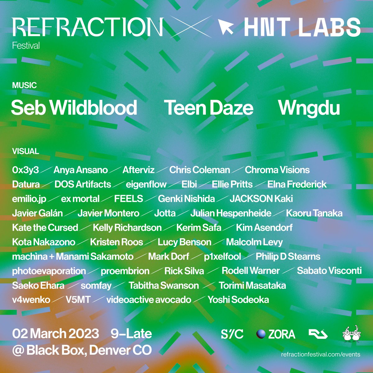 Refraction (@refractiondao) on Twitter photo ETH Denver roll call? 😎
Join us on March 2nd with @hntlabs <a href="/sebwildblood/">sebwildblood.</a> <a href="/teendaze/">Teen Daze</a> + <a href="/wngdu666/">پدیده</a> at <a href="/TheBlackBox5280/">The Black Box</a>. If you're pulling up, drop a 👋 + fill out the form 👇
c3a213umajm.typeform.com/refract-hntlabs
<a href="/FWBtweets/">Friends With Benefits</a> @ourZORA <a href="/seedclubhq/">SEED 🌱 CLUB</a> <a href="/residentadvisor/">Resident Advisor</a> ETH Denver roll call? 😎
Join us on March 2nd with @hntlabs <a href="/sebwildblood/">sebwildblood.</a> <a href="/teendaze/">Teen Daze</a> + <a href="/wngdu666/">پدیده</a> at <a href="/TheBlackBox5280/">The Black Box</a>. If you're pulling up, drop a 👋 + fill out the form 👇
c3a213umajm.typeform.com/refract-hntlabs
<a href="/FWBtweets/">Friends With Benefits</a> @ourZORA <a href="/seedclubhq/">SEED 🌱 CLUB</a> <a href="/residentadvisor/">Resident Advisor</a>