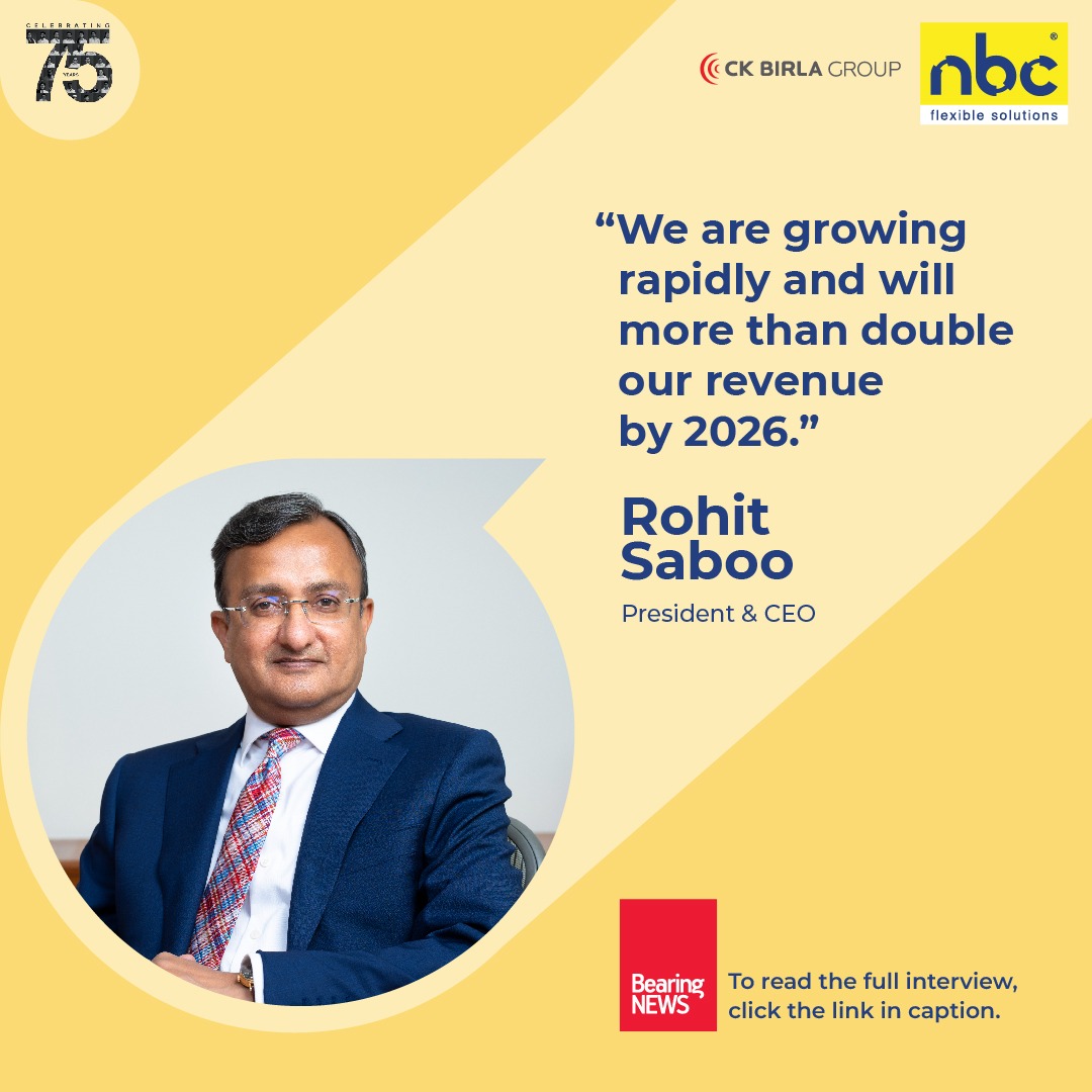 NBC’s capabilities, focus areas, future plans and more… our President & CEO, Rohit Saboo, gets candid in an exclusive interview with Bearing News.

Read the full interview here: bearing-news.com/indias-bearing…

#ExpertSpeaks  #BearingNews #automotive #NBCBearings #CKBirlaGroup