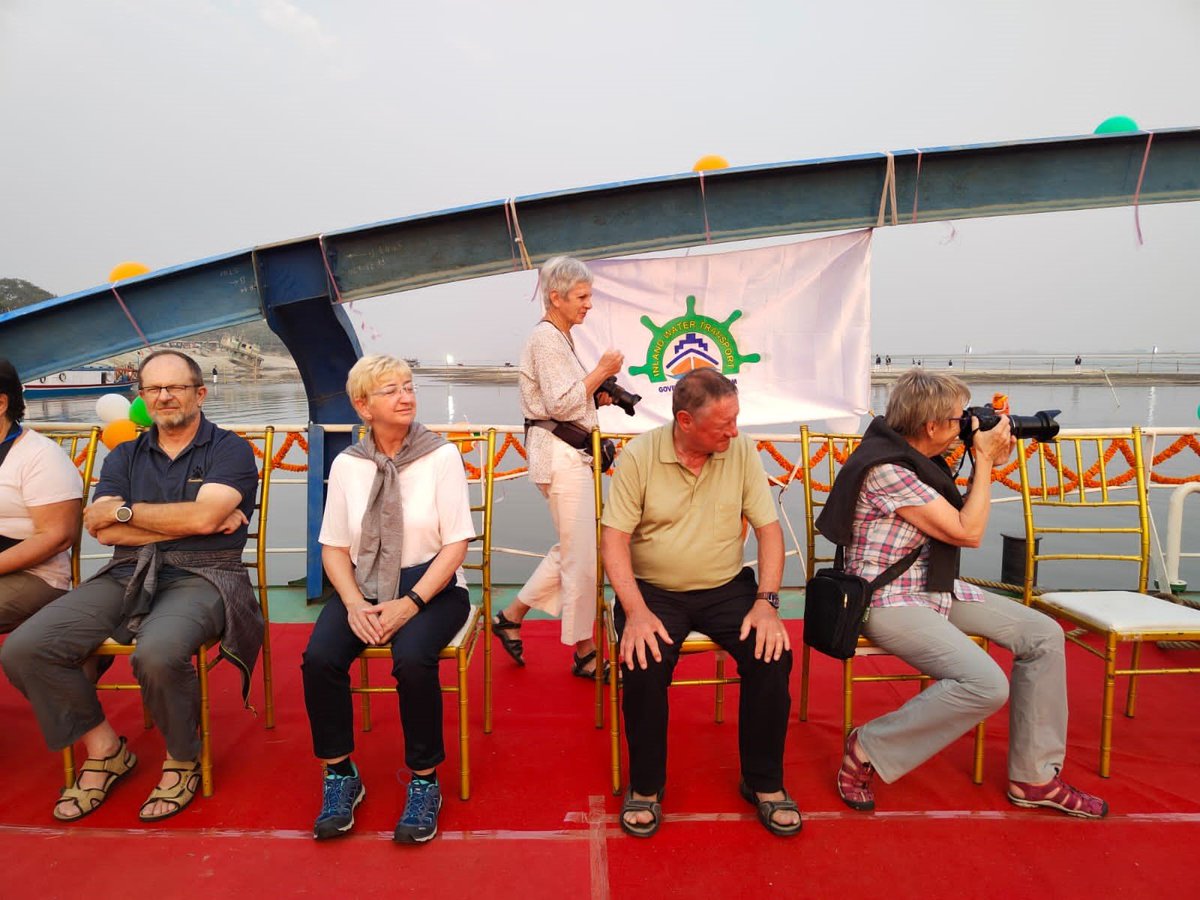 PIB_Guwahati's tweet photo. #GangaVilas 

28 tourists travelling on this landmark voyage

Details: https://t.co/3R79Q7NlkB https://t.co/gcKs9VCsJ1