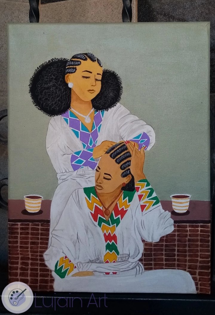 Lujain_art_'s tweet photo. Acrylic on canvas size : 40×30 cm
🇪🇹💚💛❤️🇪🇹
Customer order
. 
.
#ethupian #ethupia #oromo #art #canvaspainting #acrylicpainting #drawing #myart #artlife #creative #artlovers #gellaryart #color #beautiful #painting #artwork #amazingart #talent #sudaneseartist https://t.co/VzSOdIEpr6