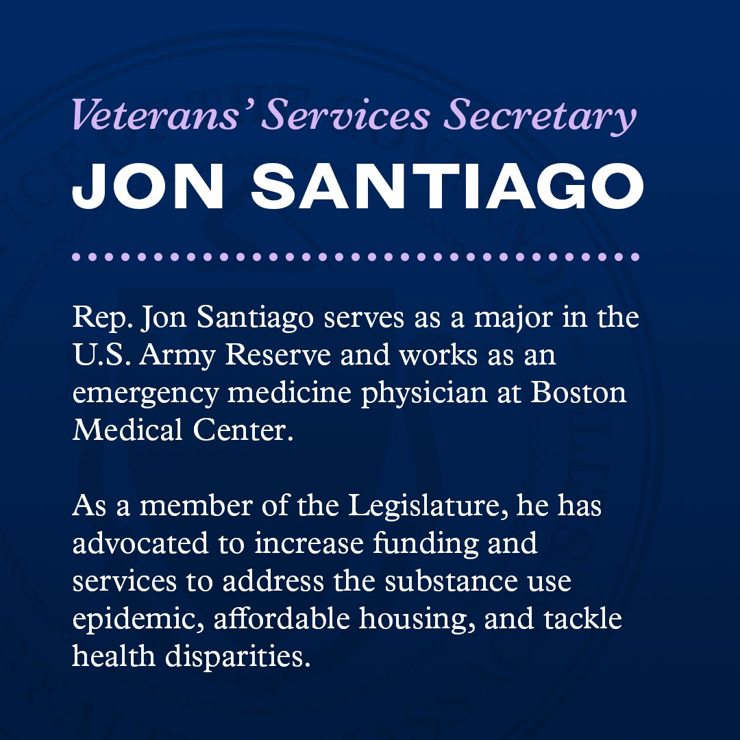 Rep. Jon Santiago has lived a life of service to this country – as a legislator, an emergency room doctor, and overseas with the U.S. Army Reserve.
 
He's uniquely qualified to be our first Veterans’ Secretary. Our former service members and their families will be in good hands.