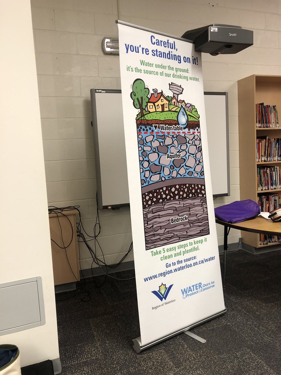 We had a speaker from the region of Waterloo come to talk to us about all things water! 💦 she answered many of our wonderings like, how does water get to our taps for us to drink?
