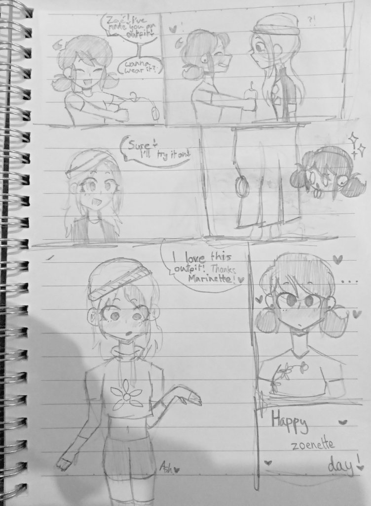 ririiiies's tweet photo. Mini #zoenette comic i drew at school :) ! ♡ happy #zoenetteday ! https://t.co/Kh5ZReFVrf