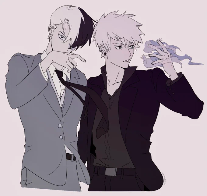 request. bakutodo in suits 