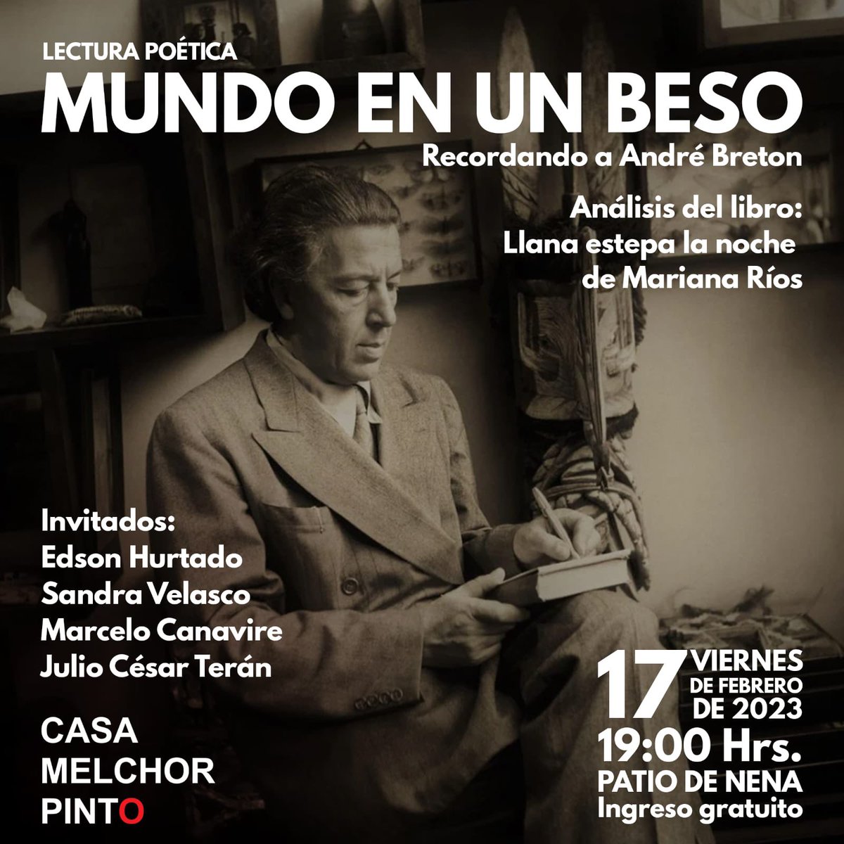 TheMarilynch's tweet photo. Hoy más tarde, estaré junto a Valeria Sandi conversando sobre mi libro“llana estepa la noche” en otro gran encuentro poético en la Casa Melchor Pinto 🌚💫 ¡Vengan! 👽 https://t.co/Rpj6tYXRZl