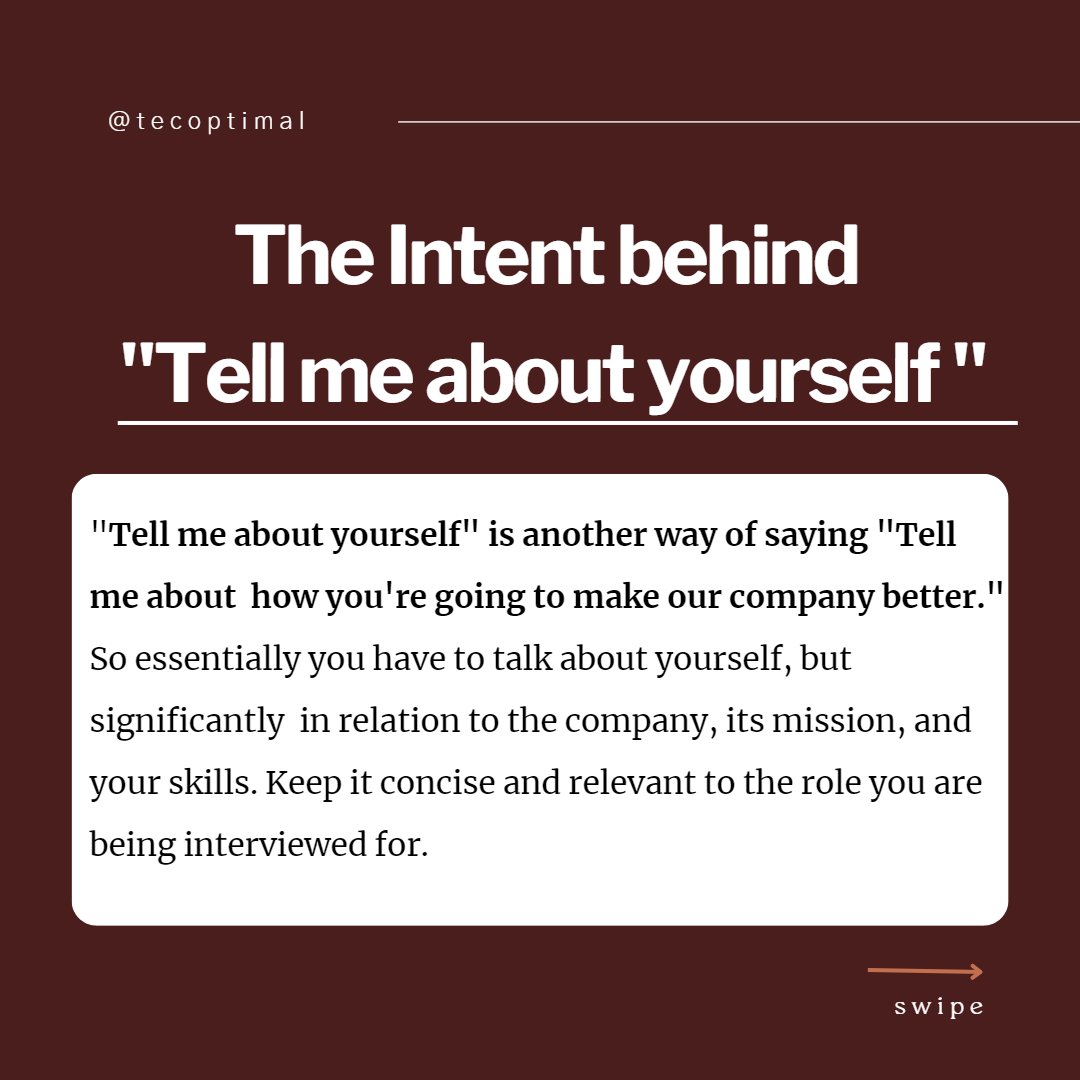 tecoptimal's tweet photo. The intent is to focus on yourself and establish alignment between your skillset and what they company is looking for.
◇ Subscribe to any of our services today and secure your warm-way ticket to excellence and results.
#tecoptimal #explore #recruitment #resumerevamp #cv https://t.co/j5R4RZ2H87