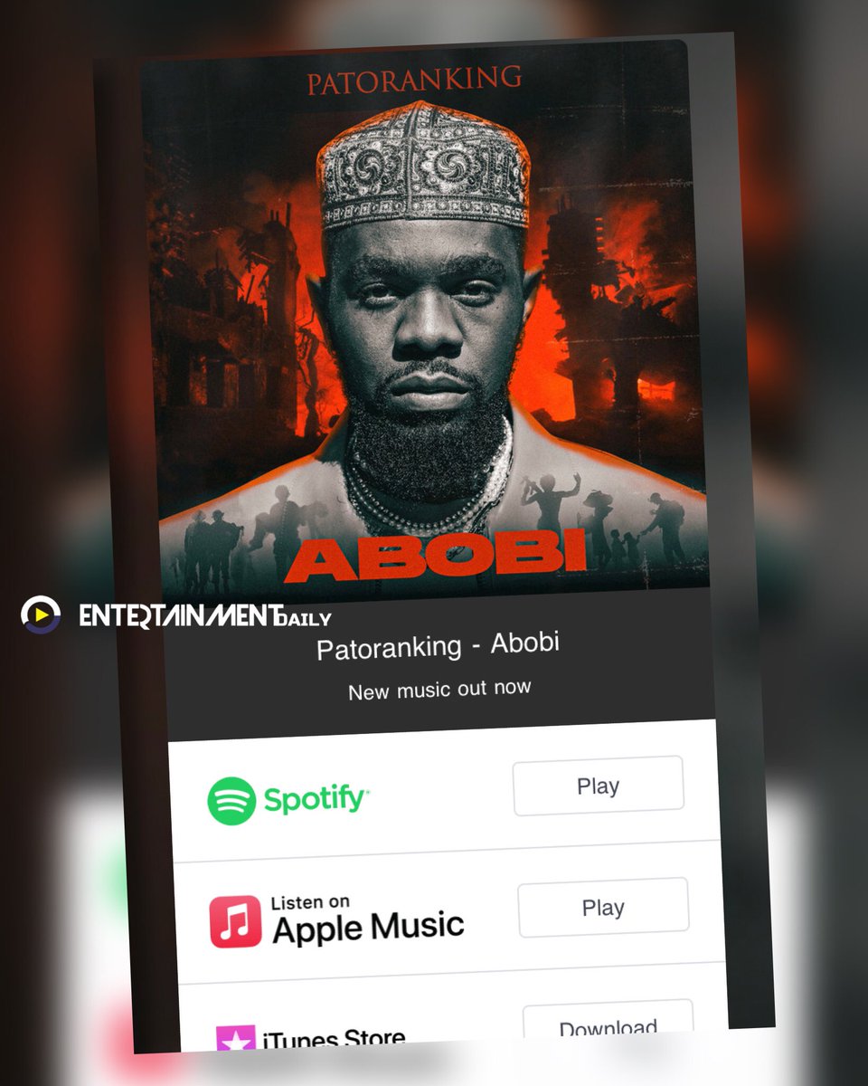 Entdaily001's tweet photo. New music Friday ๐
๐ค Patoranking dropped first single of the year titled โAbobiโ ๐ต๐ฅ
Link in bio to download
โ
#music #afrobeats #patoranking #lagos #wikzid #abobi #davido #kizzdaniel #burnaboy macaroni THE MONEY https://t.co/K9xlLrbEjZ