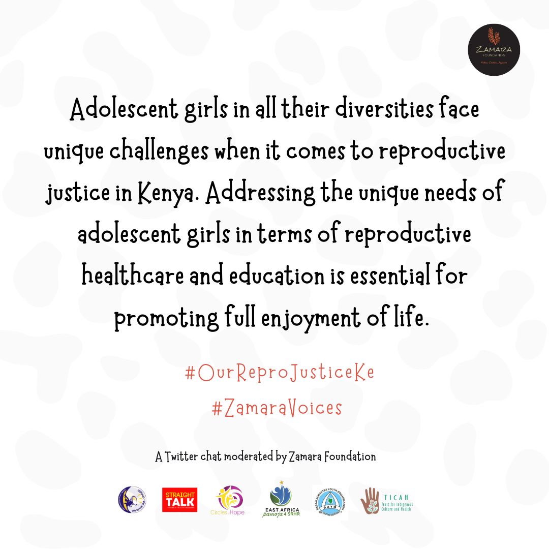 Adolescent girls experience period poverty, inadequate access to water pants,pads to facilitate their periods, lack information about menstrual hygieneeducation too @StraightTalkKe @EACPamoja4SRHR @polycomdev @Zamara_fdn @TICAH_KE @Circlesofhope1 #OurReproJusticeKe #ZamaraVoices