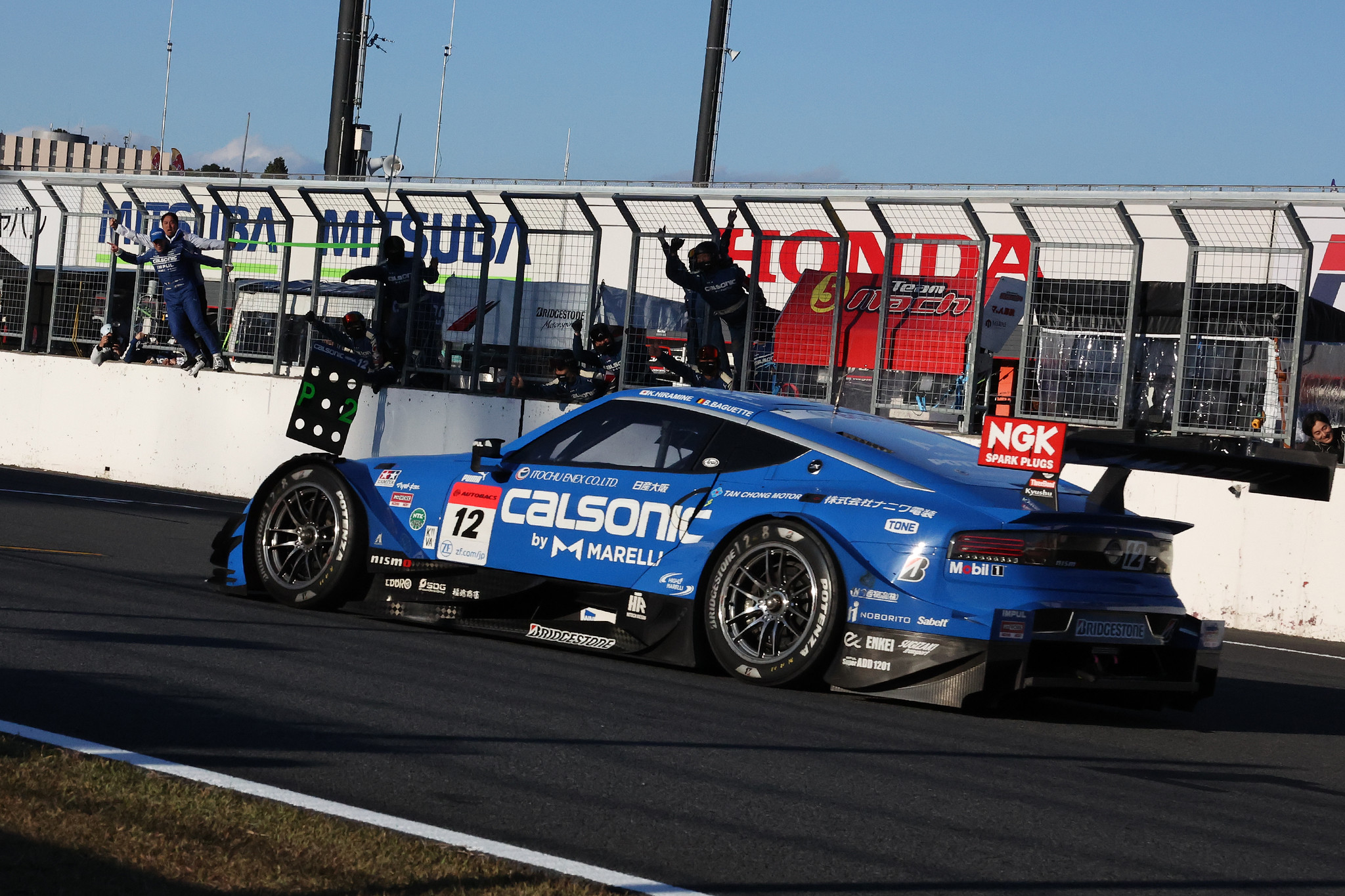 インパル特注 calsonic IMPUL Z 2023 Winter Test 12 CALSONIC IMPUL Z Finishes 3rd in turbulent Fuji race