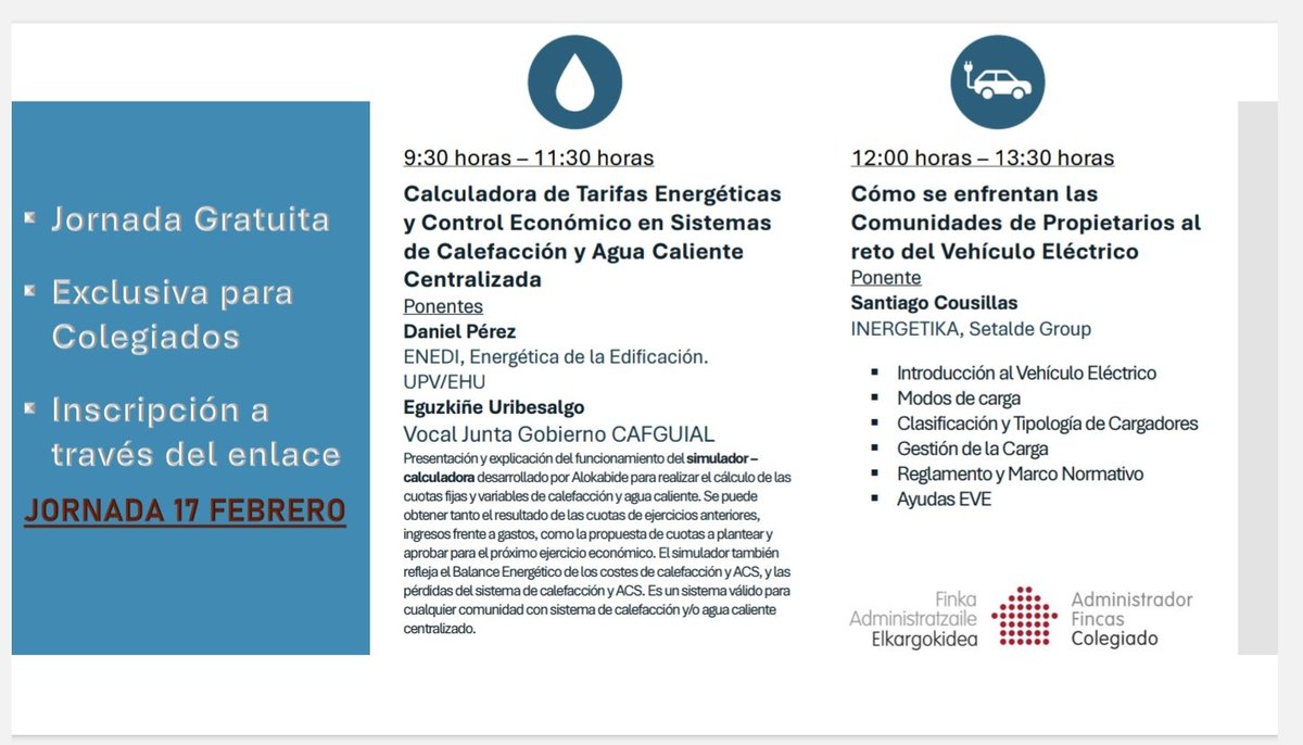 AT_LCCE's tweet photo. Hoy presentamos: Calculadora de #Tarifas Energéticas
y Control Económico en Sistemas
de Calefacción y ACS
#Centralizada.
Herramienta abierta para ayudar los administradores y gestores energéticos.
Proyecto #ALOKABIZI, @EtxebizitzaEJGV @Alokabide
@cafguial #ENEDI @upvehu https://t.co/xcLTqpIaT0