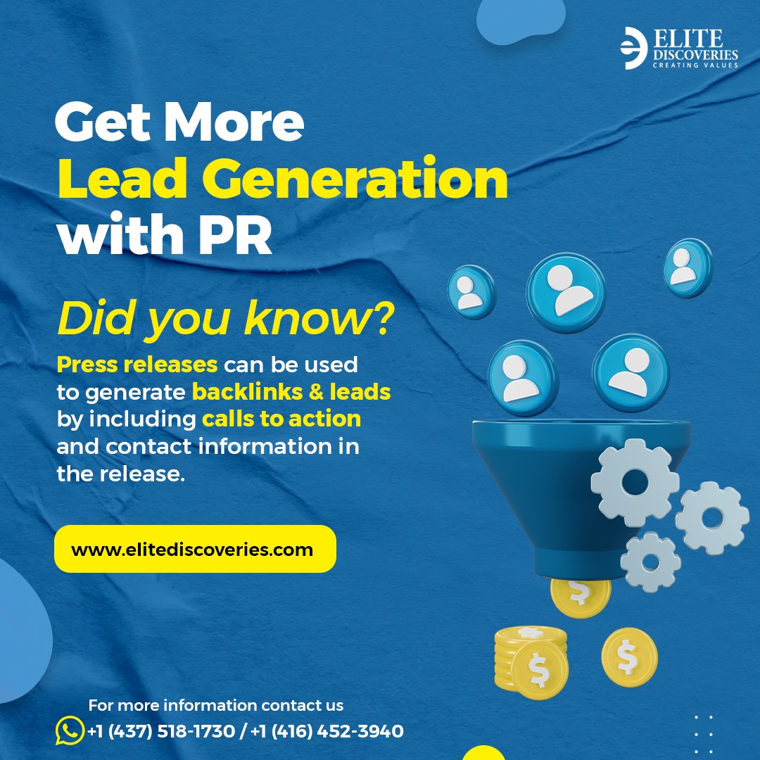Generate leads like never before with our Digital PR service! 

#PRtips #PRcampaigns #LeadGeneration #DigitalPR #ExpertStrategy #CompellingContent #IncreasedConversions #BrandGrowth #NextLevelMarketing #CustomerAttraction #BusinessSuccess