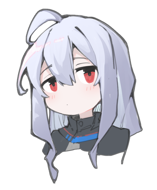 skadi (arknights) 1girl solo red eyes ahoge white background simple background long hair  illustration images