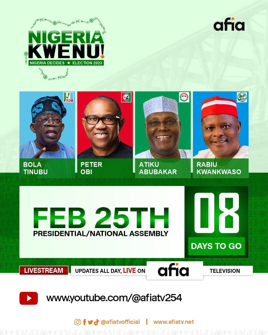 AfiaTvOfficial on Twitter "Nigeria Kwenu! The time has come! The 2023
