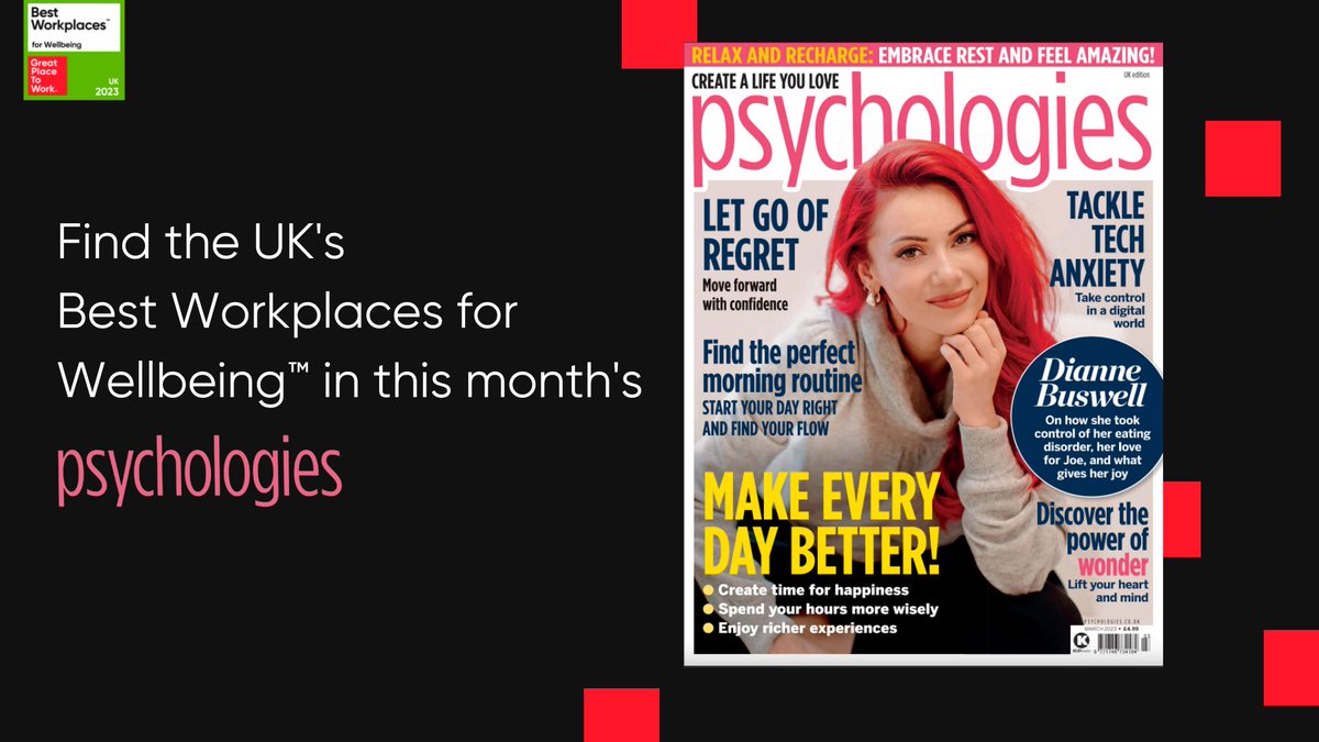 Hot off the press! 🔥 The UK's Best Workplaces For Wellbeing™ are all featured in this month’s <a href="/PsychologiesMag/">Psychologies</a>. Get your copy now!
