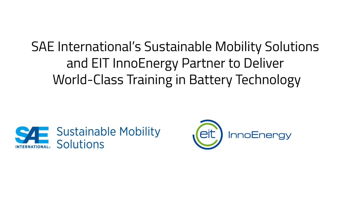 🚗⚡🔋Exciting news for #sustainable #mobility professionals! <a href="/SAEIntl/">SAE International®</a> and <a href="/InnoEnergyEU/">InnoEnergy</a> have teamed up to offer world-class training in #battery technology for electric vehicles and energy #storage.

Read all details:  innoenergy.com/news-events/sa…
#ev #upskill #workforce #US #Partner