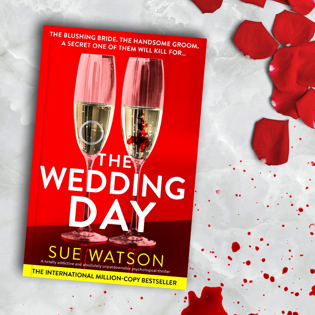 bookouture's tweet photo. The blushing bride. The handsome groom. A secret one of them will kill for…

We are excited to reveal the cover for The Wedding Day by @suewatsonwriter! This totally addictive and absolutely unputdownable psychological thriller is out May 17th.

 https://t.co/oLrU2ASDzO https://t.co/iYra1Hx0yo