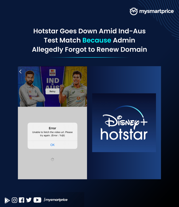Mysmartprice On Twitter Hotstar Makes A Big Goof up During The 