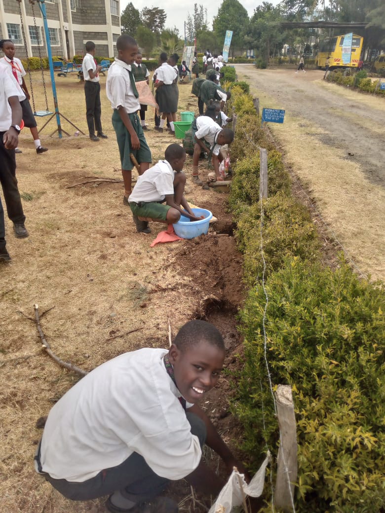 GcuCsayn's tweet photo. The Njoro Precious Schools in domestication, Localisation and implementation of SDG 13 (Climate Action) led by the CSA Club targeting 200 trees by the end of today,  Friday.
Climate Change is a shared responsibility.
@AGRA_Africa @can https://t.co/8AuQG2TKFq