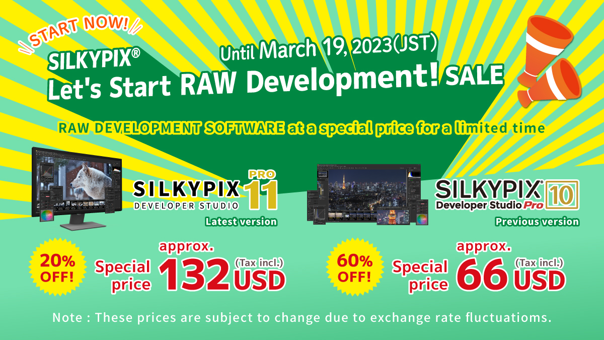 SILKYPIX_WORLD's tweet image. 💥&quot;Start RAW Development&quot; Limited Time Offer!

The latest version of #photo editing software &quot;SILKYPIX Pro11&quot; is now on sale!
The previous version &quot;SILKYPIX  Pro10&quot; is also available again at an unbeatable price!
Now is your chance!

details➡️shop.isl.co.jp/user_data/camp…

#photography