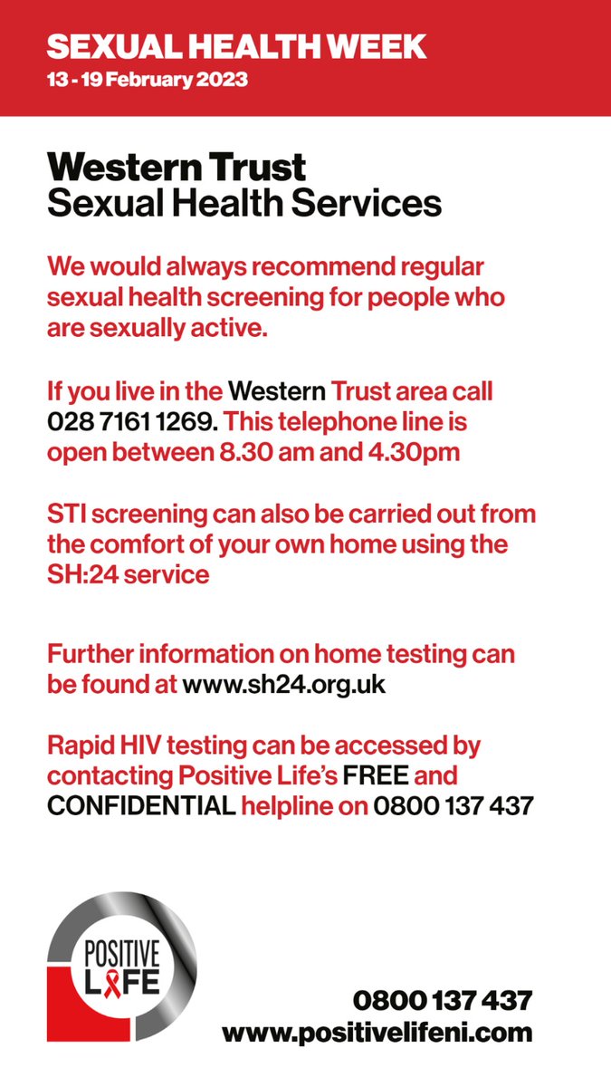 Positive Life NI (@positivelife_ni) on Twitter photo Last but by no means least - featured today is <a href="/WesternHSCTrust/">Western Trust</a> #5trusts5days
Go to positivelifeni.com/SHW23 for more. Last but by no means least - featured today is <a href="/WesternHSCTrust/">Western Trust</a> #5trusts5days
Go to positivelifeni.com/SHW23 for more.