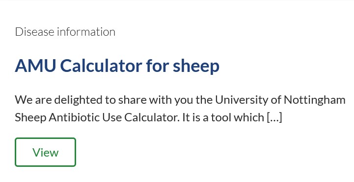 Pls RT - The Sheep Antibiotic Guardian Group (SAGG) and <a href="/SheepVetsoc/">Sheep Veterinary Soc</a> urge vets to use up-to-date version of AMU calculator.
Use version 3.5

See website [page] - bit.ly/3xsTzM3