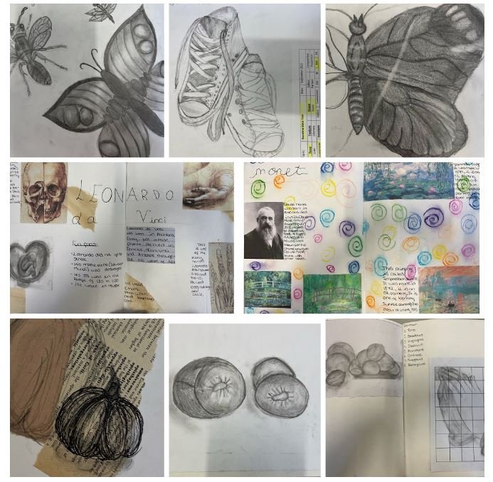 Our art department are incredibly proud of their Year 7 artists who have been developing their art skills by focusing on drawing skills and colour theory.

Additionally researching artists such as Bisa Butler, Claude Monet and Leonardo Da Vinci.