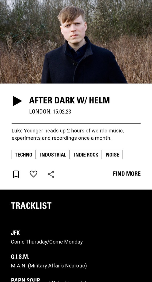 The latest HELM show on <a href="/NTSlive/">NTS Radio</a> includes a JFK track from the "Tape Archives" LP on <a href="/LIES_News/">L.I.E.S.</a> - listen here: nts.live/shows/helm/epi…