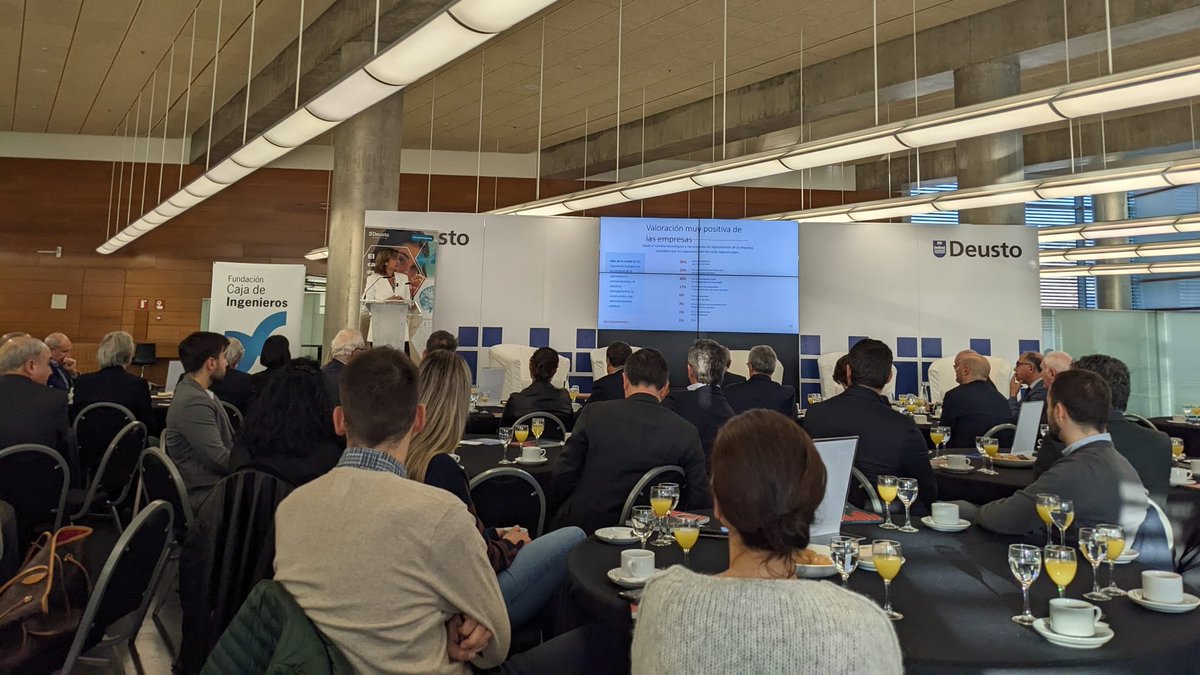 Estamos cubriendo en <a href="/deusto/">Universidad Deusto - Deustuko Unibertsitatea</a> la presentación de los datos del primer informe de <a href="/ObsIngenieriaES/">Observatorio de la Ingeniería de España</a>, impulsado por <a href="/IngenierosFund/">Fund Caja Ingenieros</a> , que analiza las necesidades de #futuro en #formación, incremento de vocaciones y retención del #talento.

<a href="/MartaMargaritB/">Marta Margarit B</a> <a href="/asierperallos/">Asier Perallos</a> <a href="/adolmorais/">Adolfo Morais</a>
