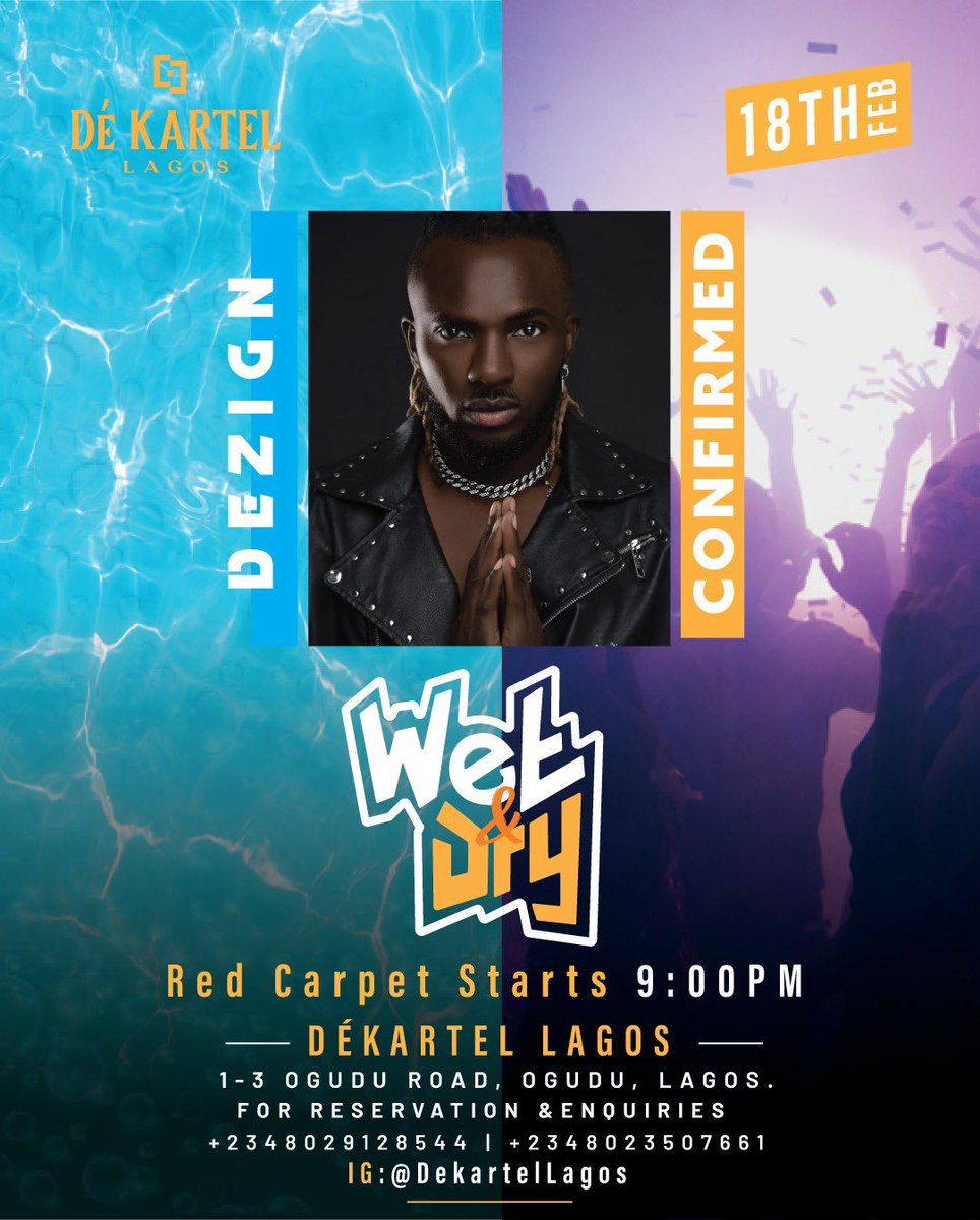 Chisom on Twitter "I’m glad to announce that dekartelLagos listening party ‘Wet & Dry’ is