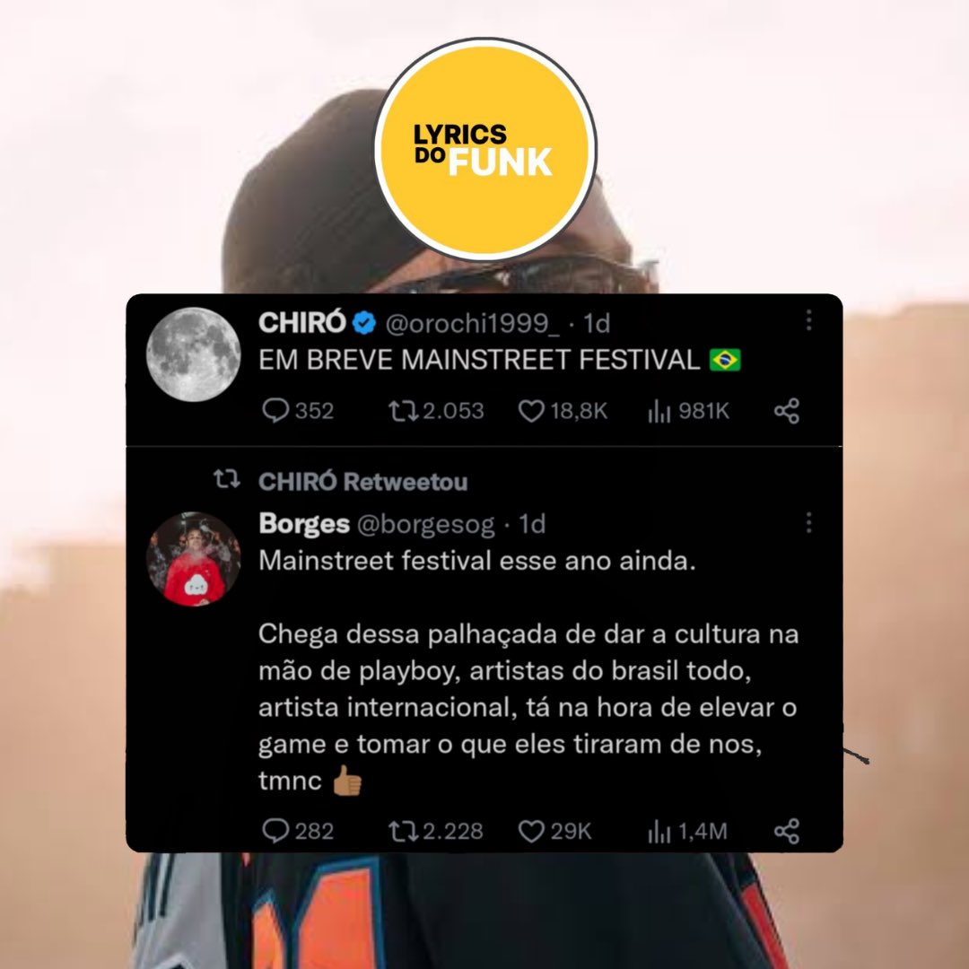 lyricsdofunk's tweet photo. Orochi anuncia que fará um festival "Mainstreet Festival" 🔥 https://t.co/4f9vgOPe0U