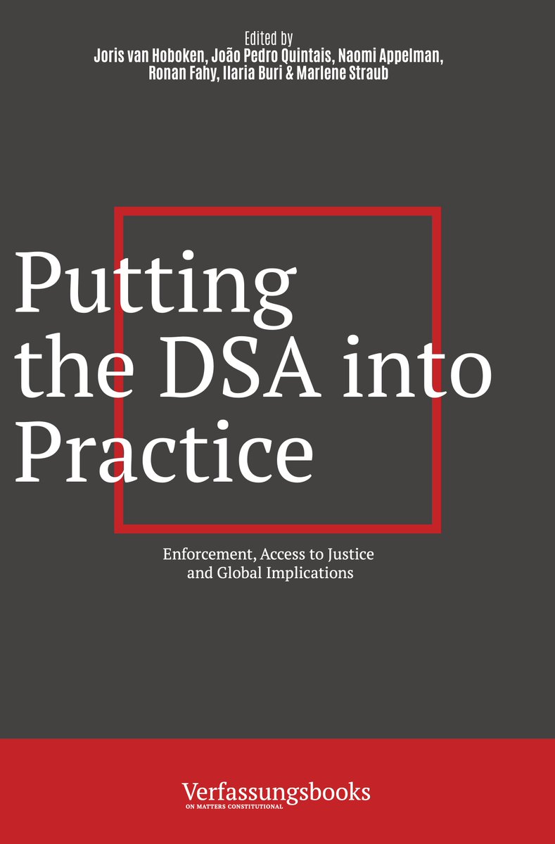 Today marks the first DSA deadline: intermediaries must publish their user numbers, &amp; some will be declared VLOPs/VLOSEs.

Just in time, we've published the eBook collating the contributions from our online-symposium with <a href="/ivir_uva/">IViR</a>: verfassungsblog.de/books/