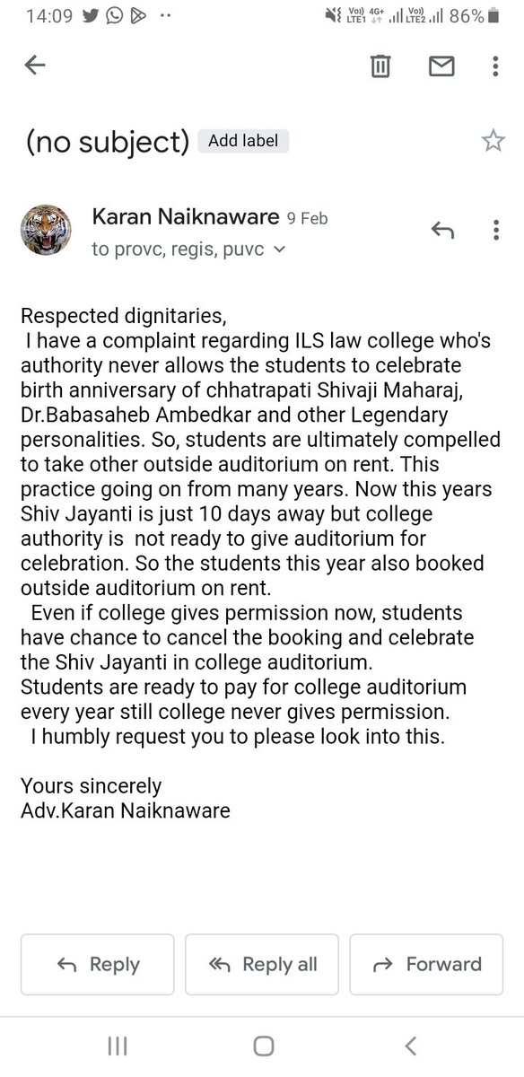 NaiknawareKaran's tweet photo. I strongly condemn the shameless behaviour of ILS Law College authority and SPPU. How can they dare to stop students from celebrating  'Shivjayanti'... 
@PrafullaPawar_ @YashPune_Mirror @namastesamrat @prachee_ps @HTDheeraj @kolhe_amol @YuvrajSambhaji @ExpressPune @RahulAsks https://t.co/yaXlmlKXwK