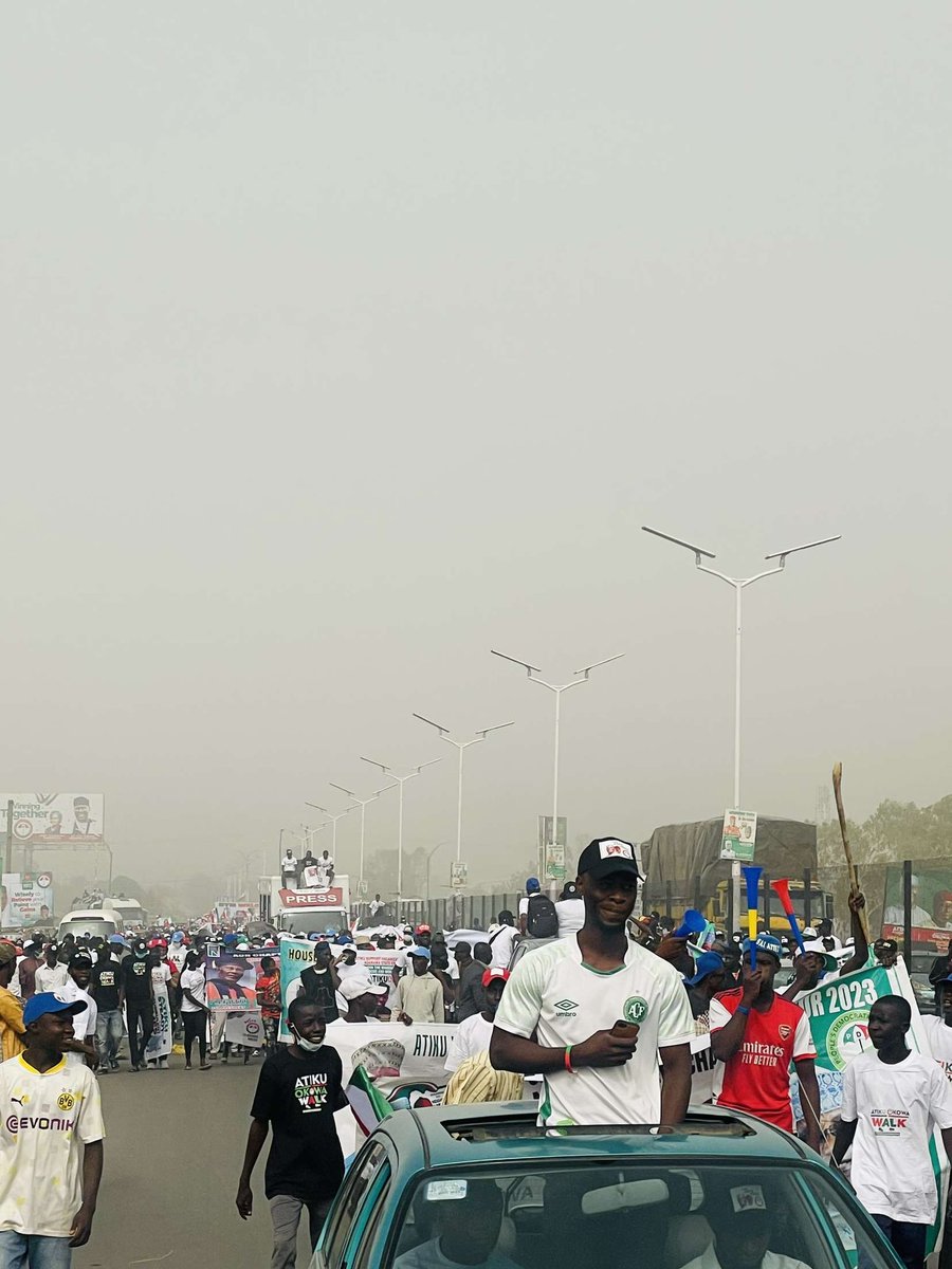 #WalkToRecoverNigeria from Roundabout Mai Doki to Police Roundabout Flyover here in Yola Organized by Atiku Support Organisation-ASO Adamawa State Chapter. @atiku is Our Choice 
@GovernorAUF
Stay turn. As One We Can Get It Done.
#AtikuFintiriDoorToDoorJada