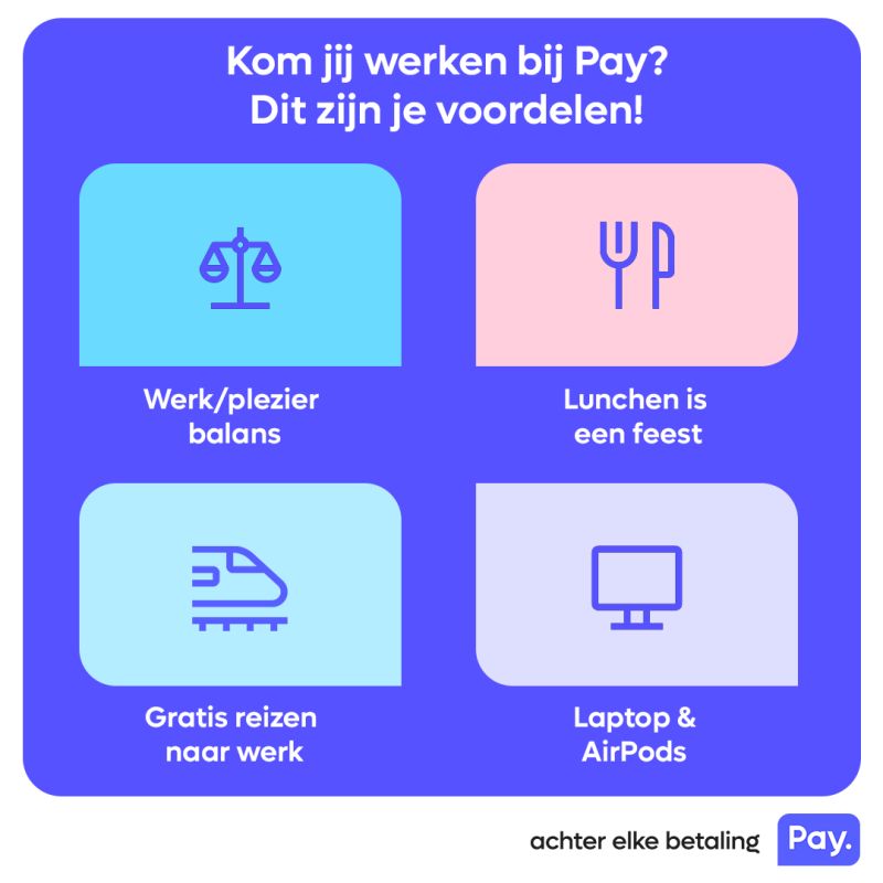 Pay. groeit hard en is continu op zoek naar nieuwe collega’s. Kom jij ons team versterken? Kijk op eu1.hubs.ly/H02W1Py0 of jouw droombaan ertussen staat!

#vacaturevrijdag #vacature #hiring