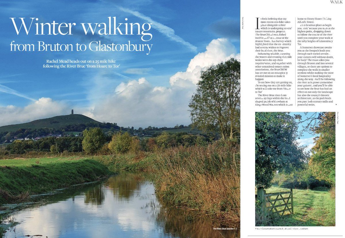 BrueCR3W's tweet photo. Pick up a copy of March's @SomersetLife featuring a walk down the #RiverBrue… from its source near Alfred's Tower, through #Bruton, then on to #Glastonbury…
#Riverflies #Eels and #Dormice all feature…
#RiverRestoration #Wildlife #Walking
https://t.co/JRmioSijoC https://t.co/S1DZtCZQCZ