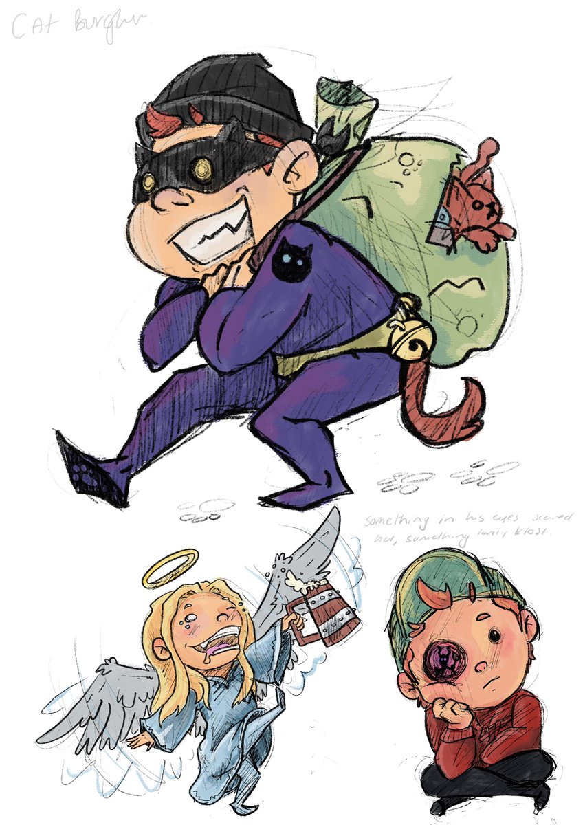 Have been trying a new style the last week, these have been very enjoyable to draw!

Check out more at my  ArtStation jrbrookes.artstation.com

#digitalart #ipad #Procreate #characterart #characterdesign