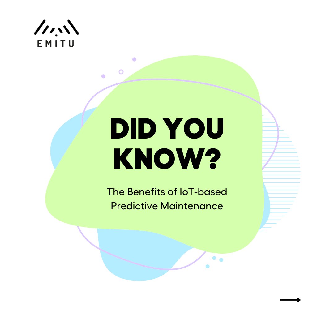emitucom's tweet image. The potential applications of IoT for predictive maintenance are expanding, making it an increasingly important tool for organizations in various industries. 

👉 bit.ly/3lyV7kS

#iotsolutions  #manufacturing #emitu