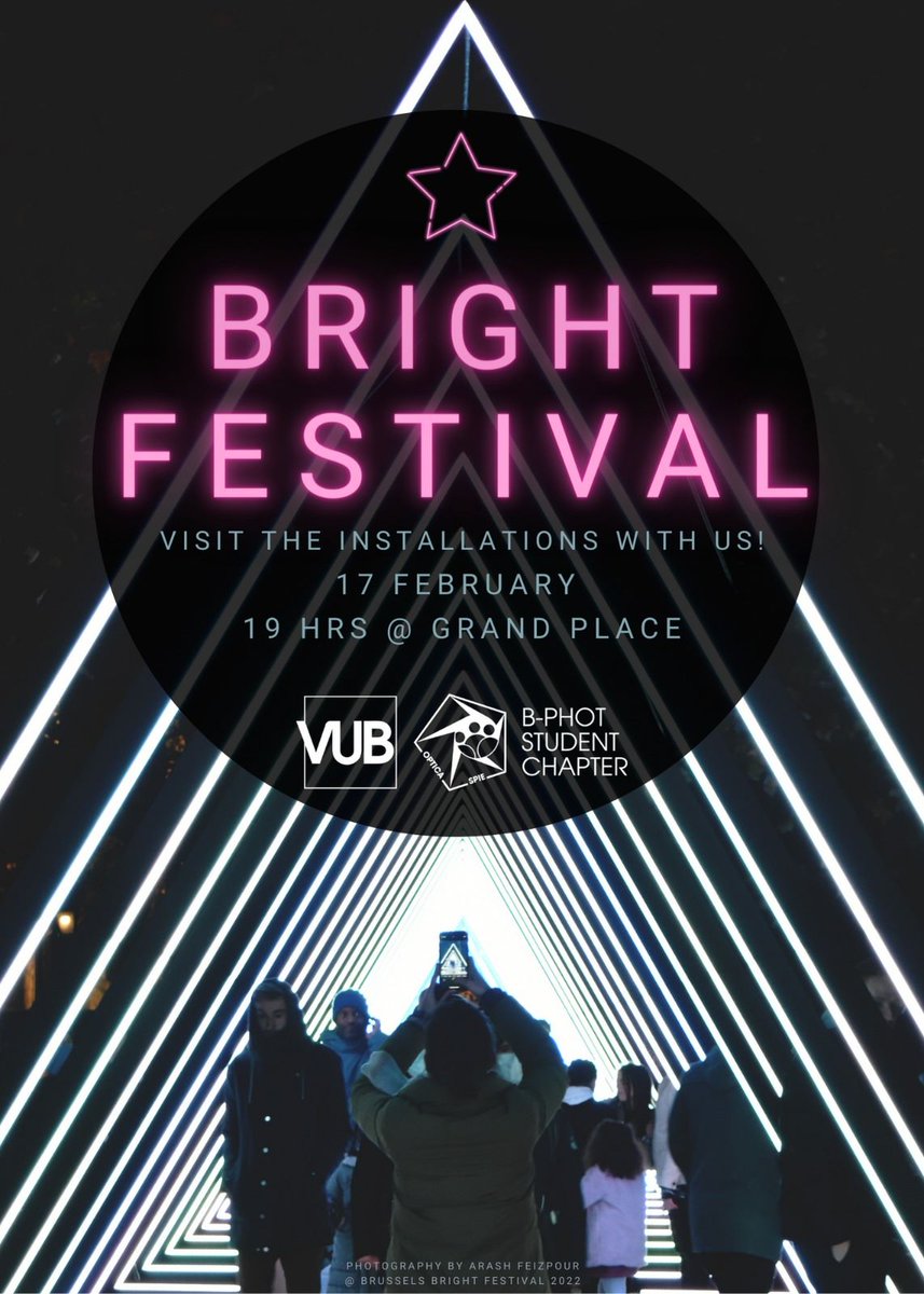 Are you ready for tonight? 🏮🔦💡
🕖When? 19h CET (17th of February, today)
📍Where?  We meet at the Grand Place (in front of the Starbucks)
📸 Capture #light for the #PhotoContest 😎

#bphotstudentchapter #photonics #photo #BrightBrussels  <a href="/OpticaWorldwide/">Optica</a> <a href="/SPIEtweets/">SPIE</a> <a href="/BPhotVub/">B-PHOT Brussels Photonics</a>