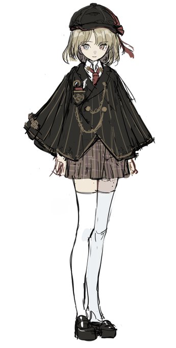 キャラデザ練習学生探偵ちゃん 