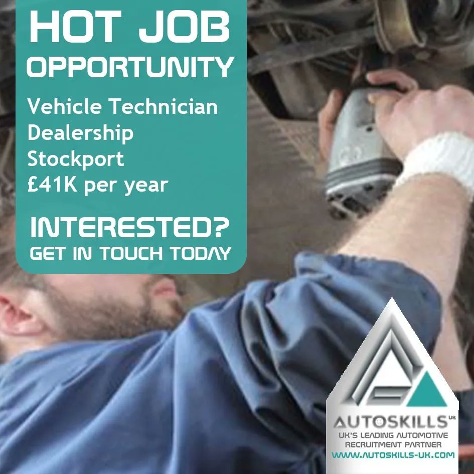 🔥HOT JOB🔥
Vehicle Technician 
Dealership 
Salary - £41K a year   
Location - Stockport 

Click here to apply:
buff.ly/3XyTUrg

#automotive #automotive #stockport #stockportjobs